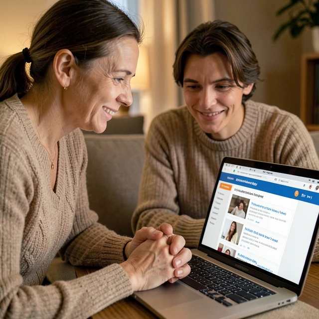 Couple finding online support for infertility challenges