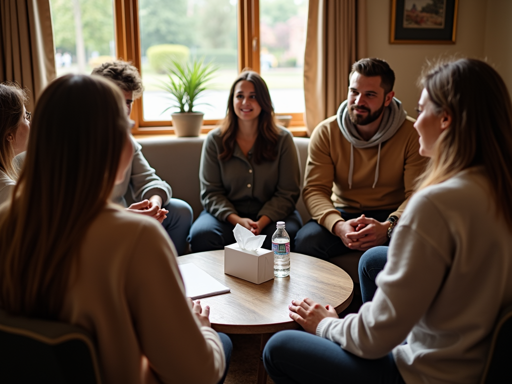 Support group meeting for infertility