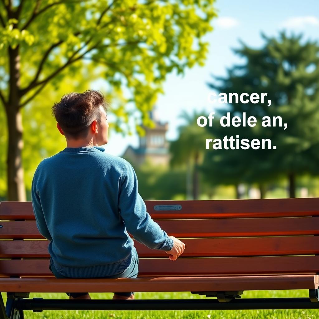 Couple sitting on a park bench, symbolizing hope after cancer treatment