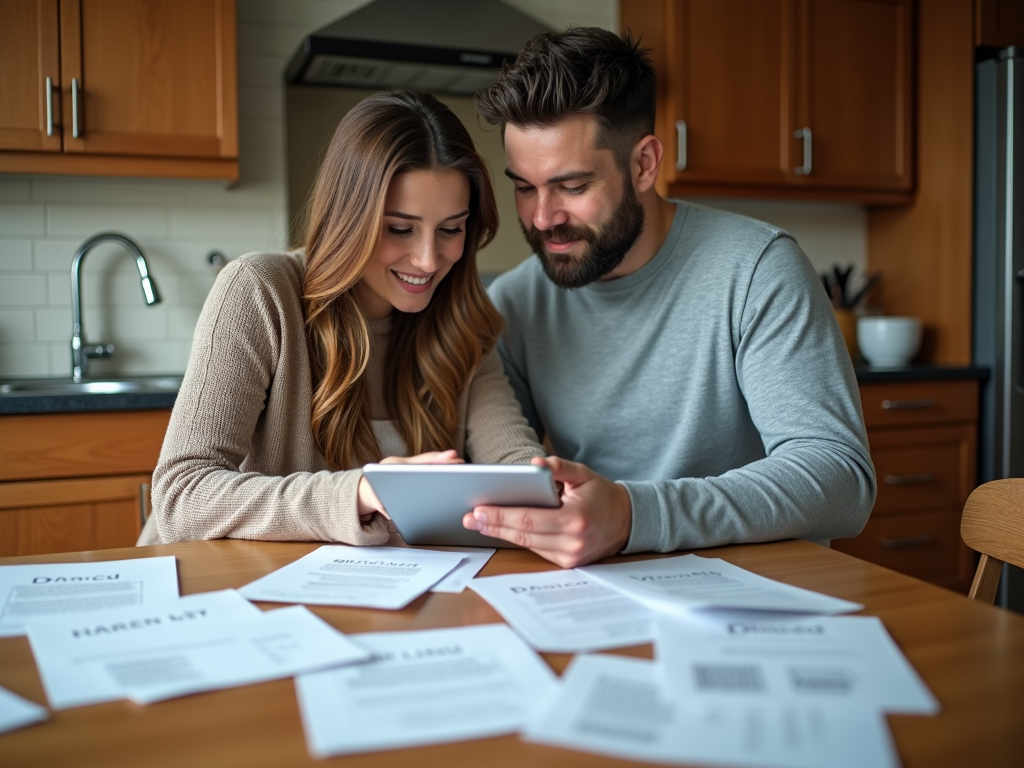 Couple researching fertility clinics online