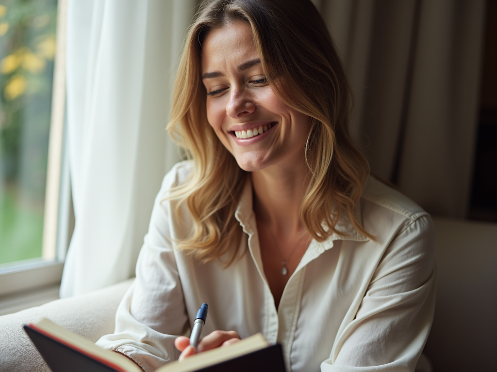 A woman reflecting on her PCOS management journey
