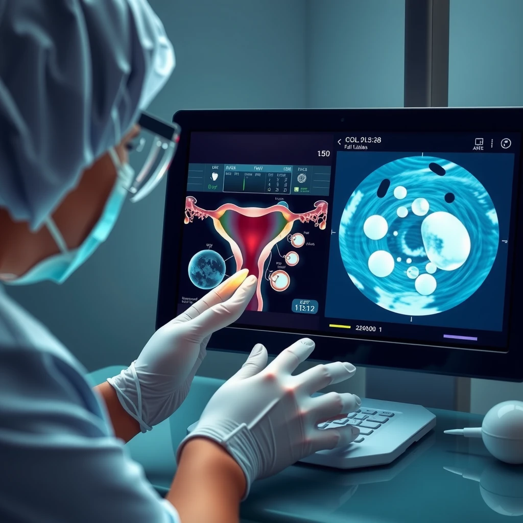Ultrasound-guided egg retrieval procedure during egg freezing