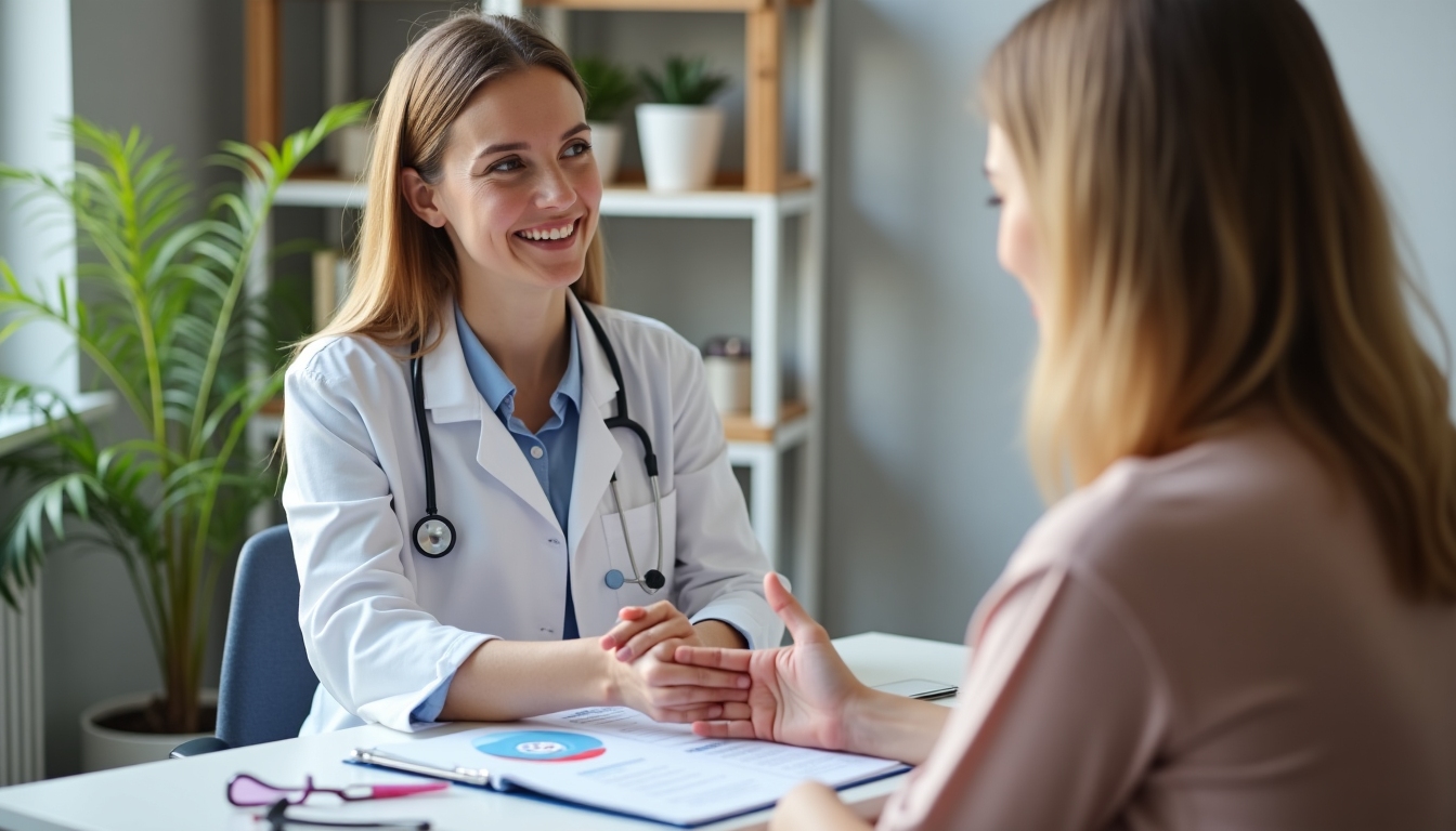 Doctor consulting with patient about fertility treatment