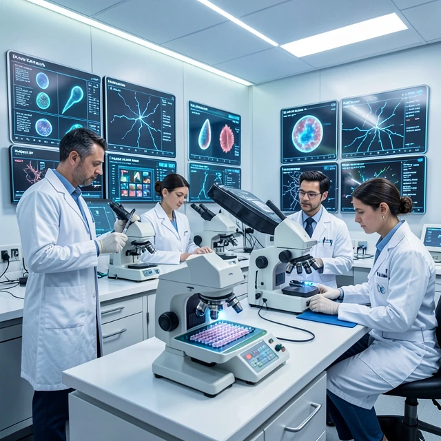Advanced fertility lab showcasing latest breakthroughs in fertility tech