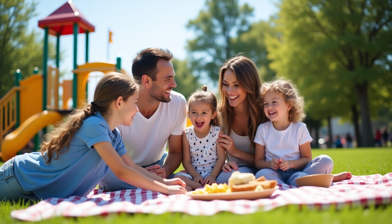 Happy family enjoying time together post fertility treatments