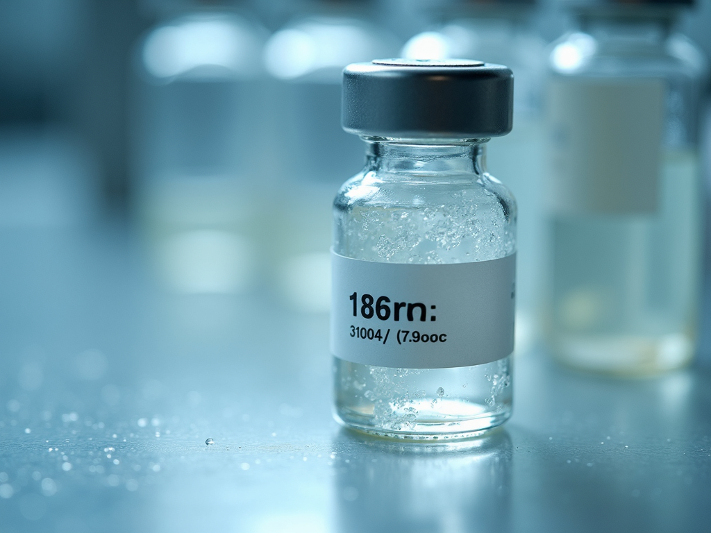 Vial of frozen sperm in a laboratory