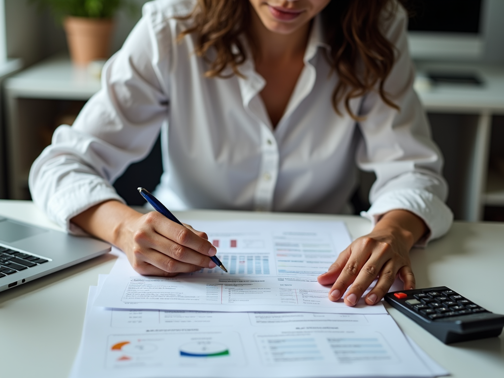 Person reviewing financial documents for fertility treatments