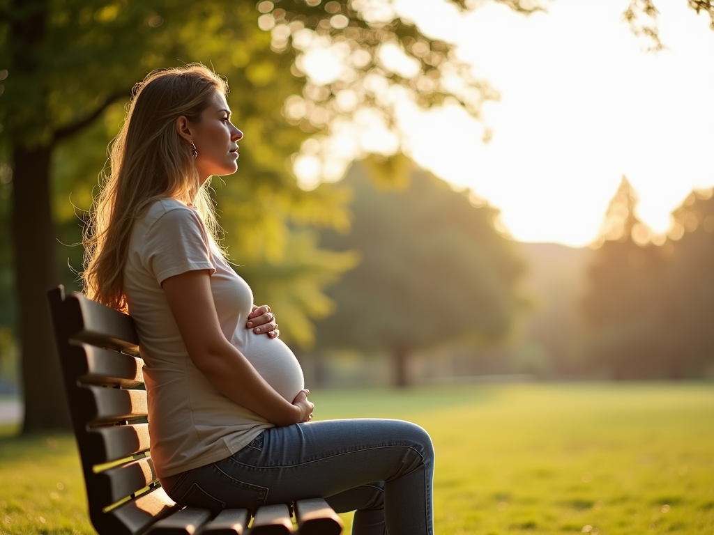 A person on a park bench, finding hope during IVF.