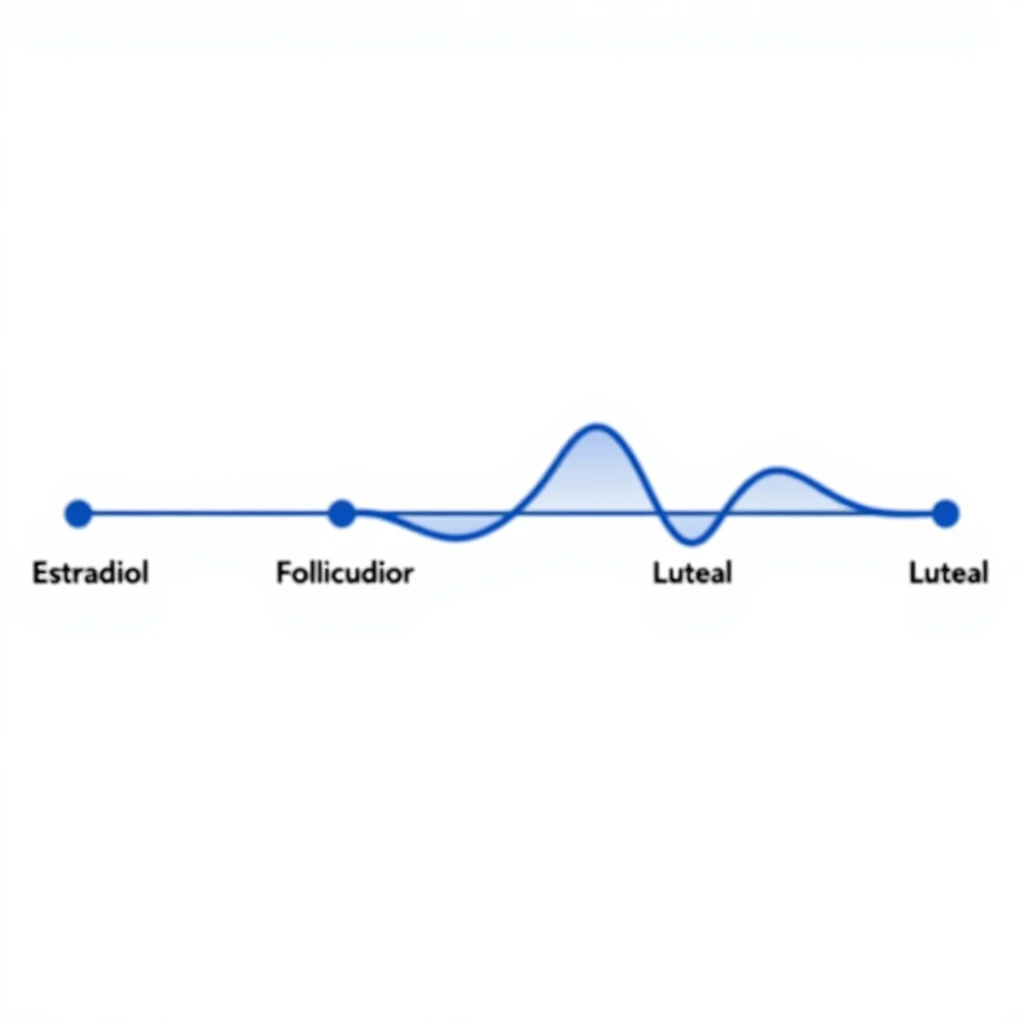 Chart of estradiol levels throughout the menstrual cycle