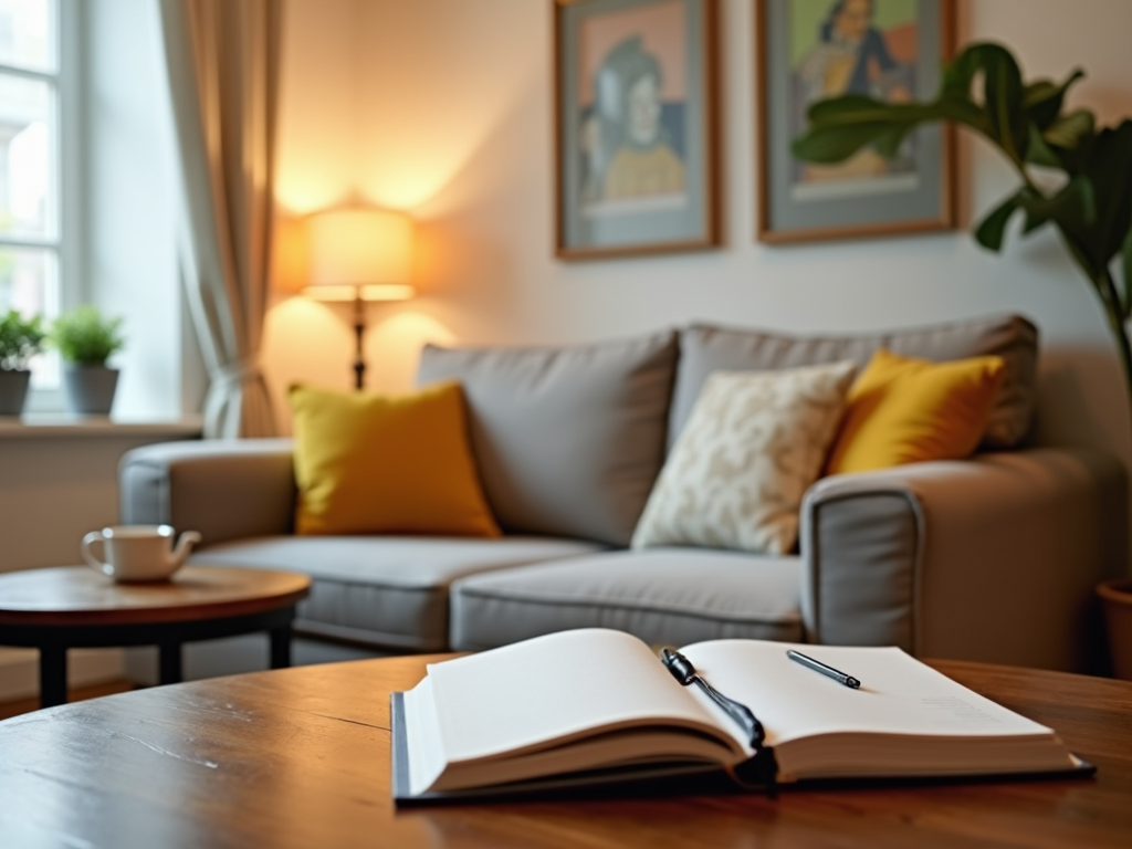 A cozy therapy room for emotional support.