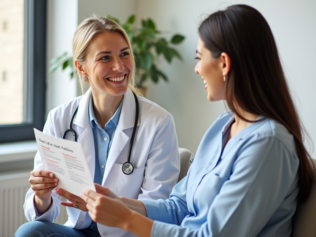 Doctor explaining fertility preservation options to a patient