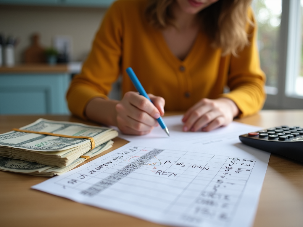 Woman planning fertility preservation budget