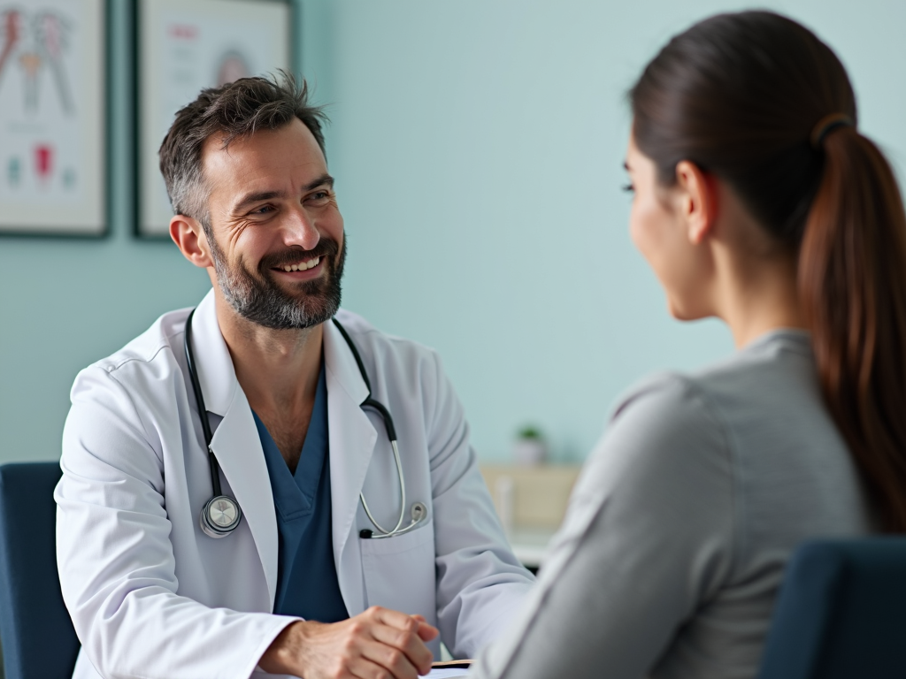 A patient discussing fertility preservation with a doctor
