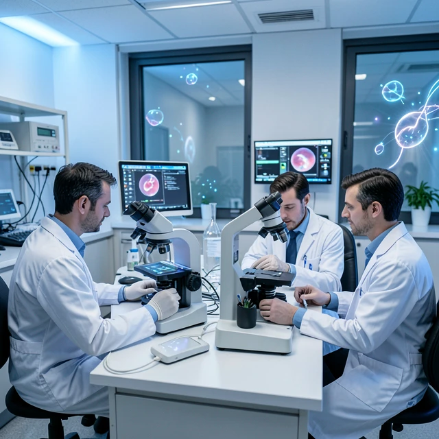 Modern fertility laboratory showing advanced technology used in 2025 treatments