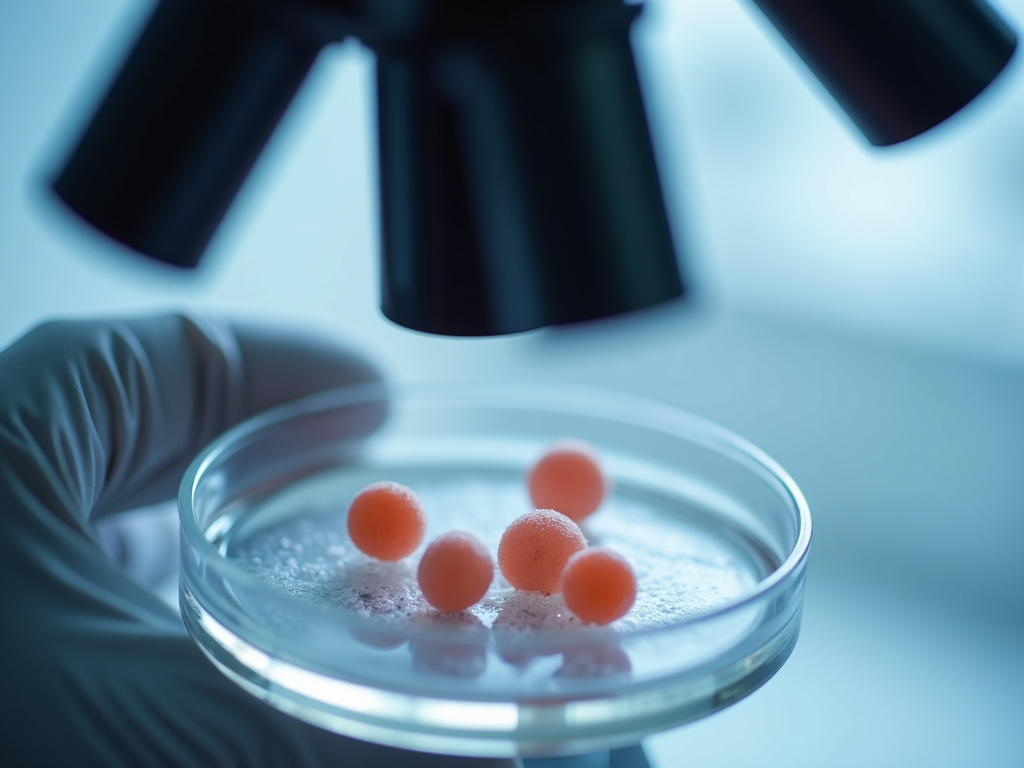 Microscope view of embryos