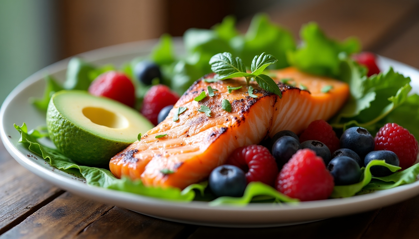 Healthy meal supporting fertility.
