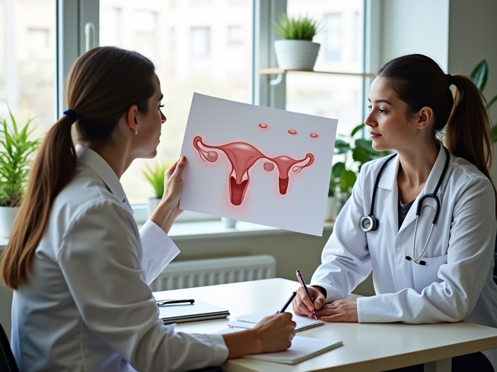 Doctor explaining egg freezing to patient