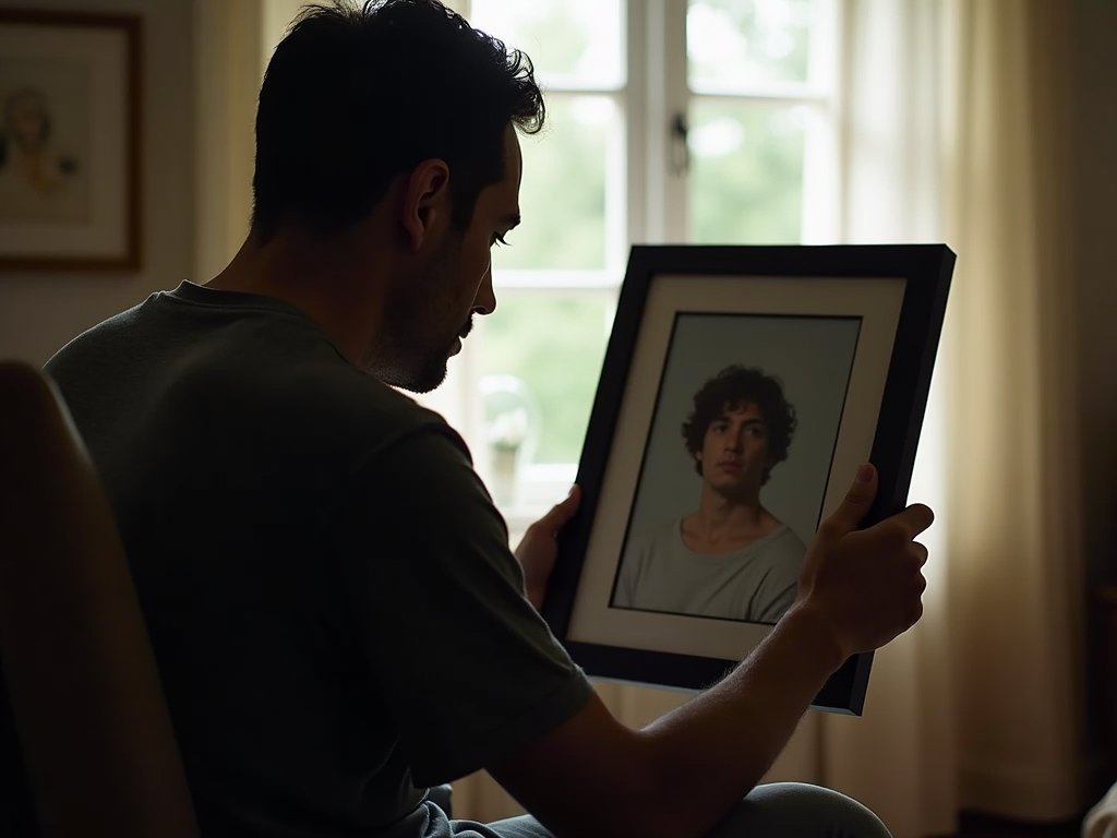 A man dealing with the emotional weight of male infertility.