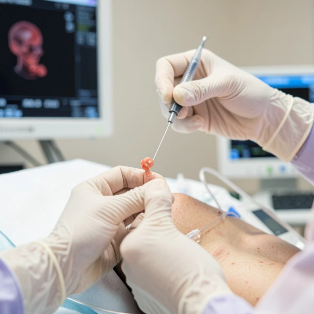IVF embryo transfer procedure in progress
