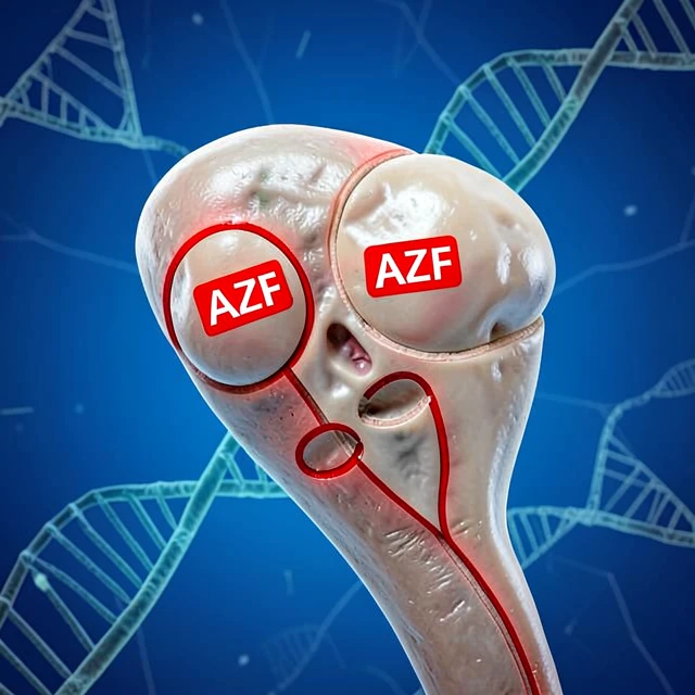 Y chromosome showing AZF microdeletion regions