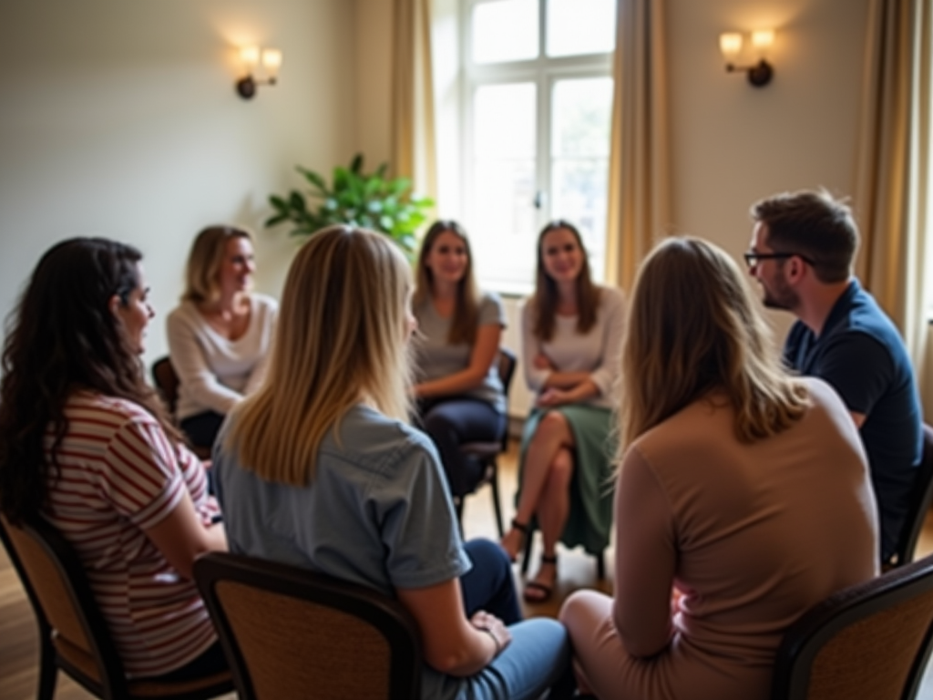 A fertility support group where people connect and share encouragement.