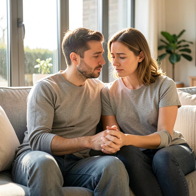 Couple sharing emotional moments while facing infertility challenges