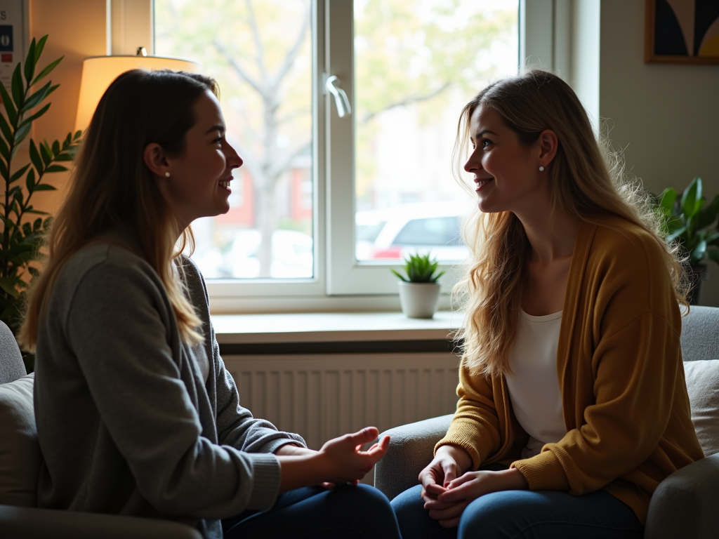 A person finding professional support from a counselor during their infertility journey.