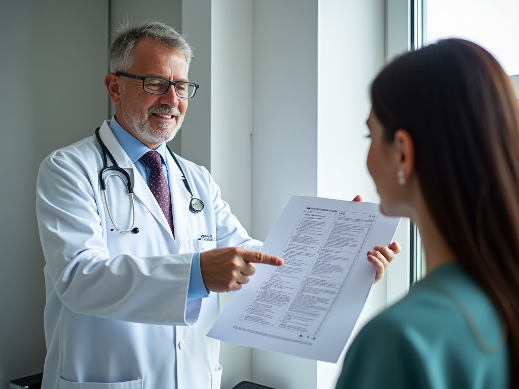 Doctor explaining infertility causes to a patient