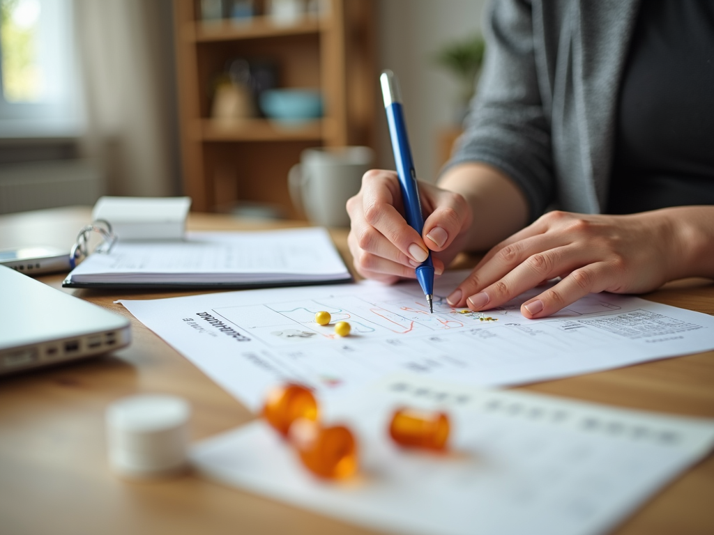 Organizing IVF medications and setting reminders for a smooth treatment process.