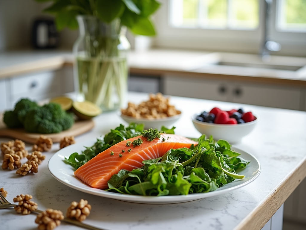 Fertility-boosting foods on a table