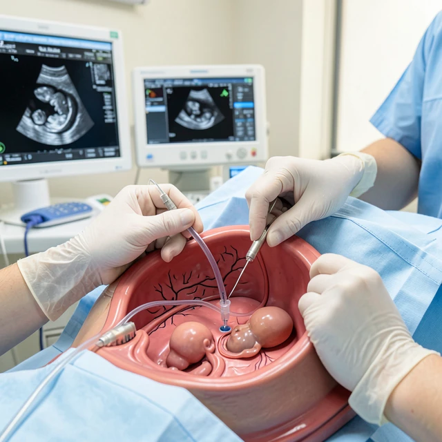 Ultrasound-guided embryo transfer in IVF procedure