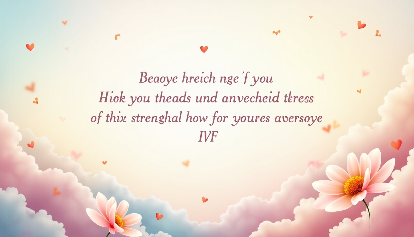 Motivational quote for IVF journey.