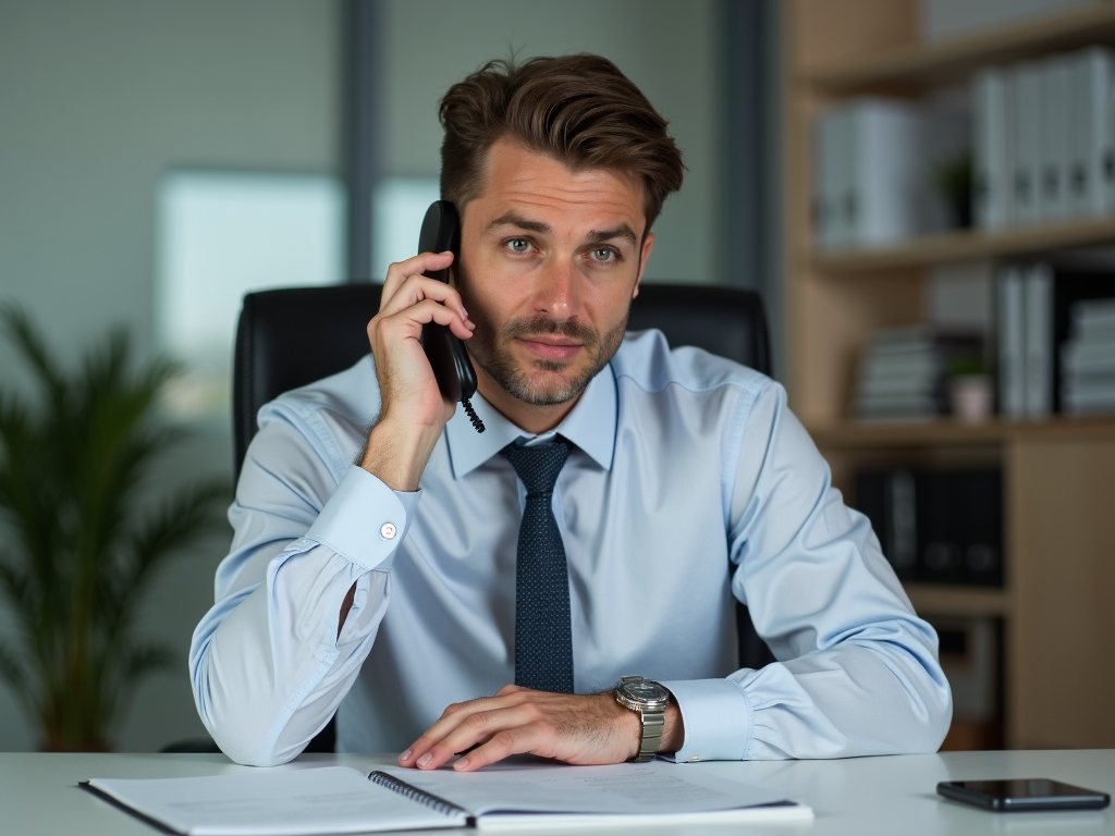 Person making a phone call.