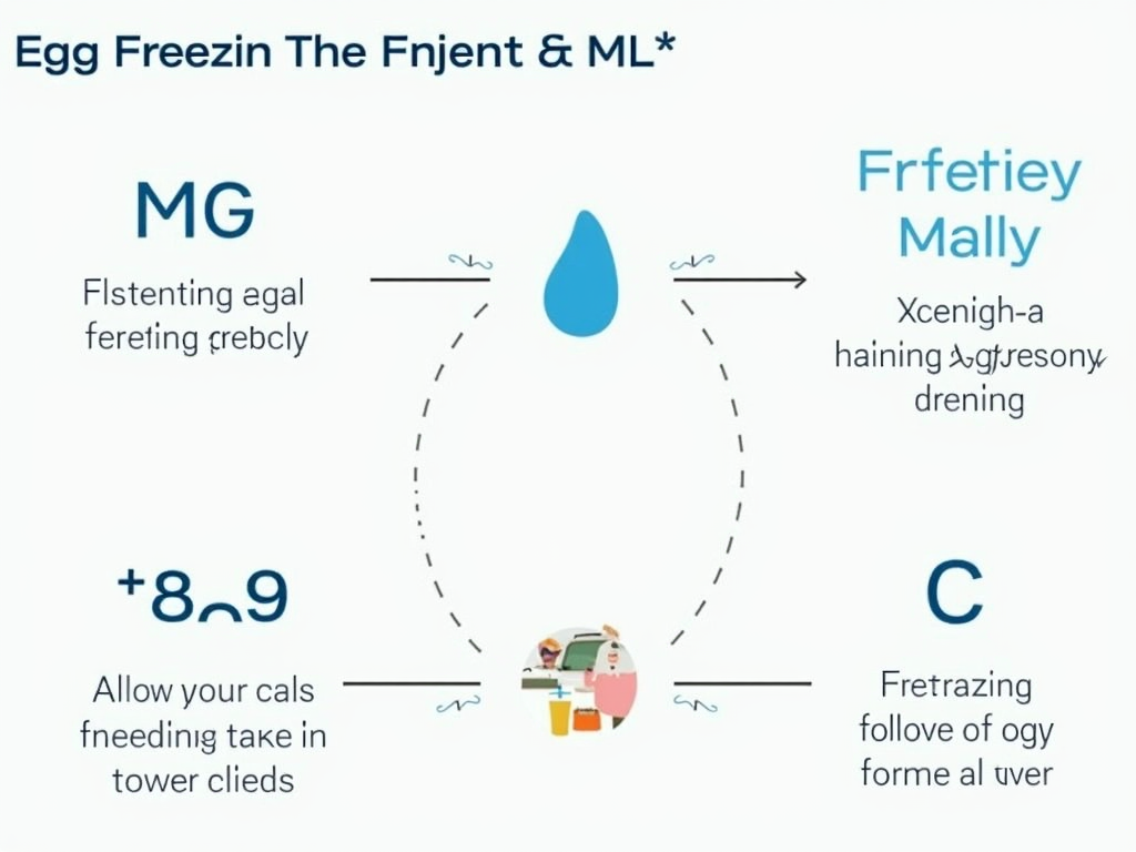 Infographic on egg freezing process