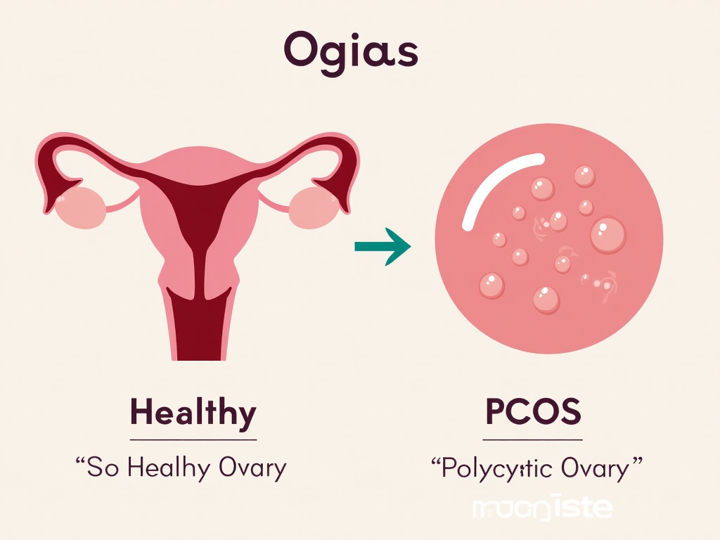 Comparison of healthy ovary and polycystic ovary