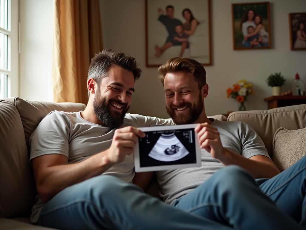 Same-sex couple excited about their future child