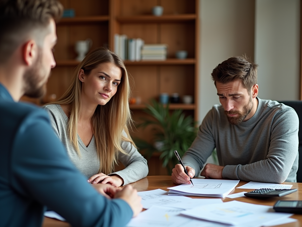 Couple meeting with financial advisor