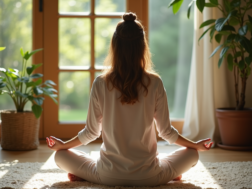 A person practicing self-care to maintain emotional wellness.