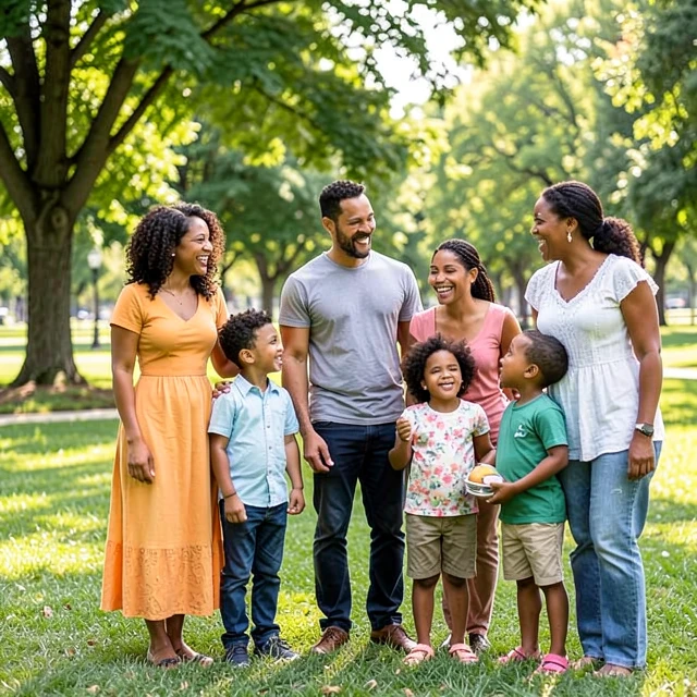 Diverse families celebrating success after infertility journeys