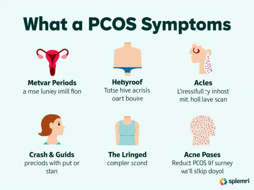 Infographic of common PCOS symptoms