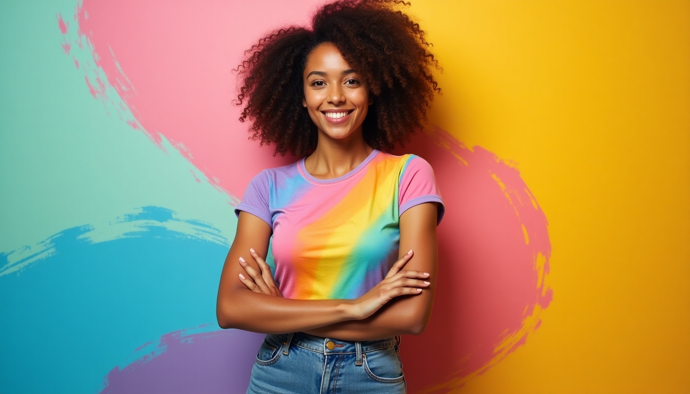 Portrait of a proud transgender person smiling confidently, symbolizing empowerment and future aspirations.