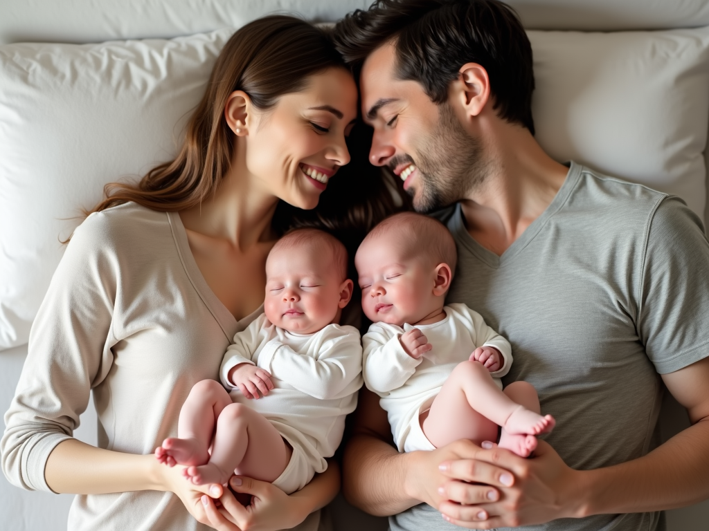 Family with multiples from fertility treatment