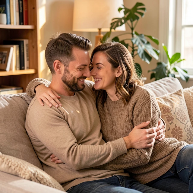 Couple supporting each other through infertility challenges