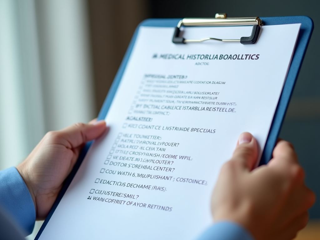 Medical history checklist for infertility diagnosis