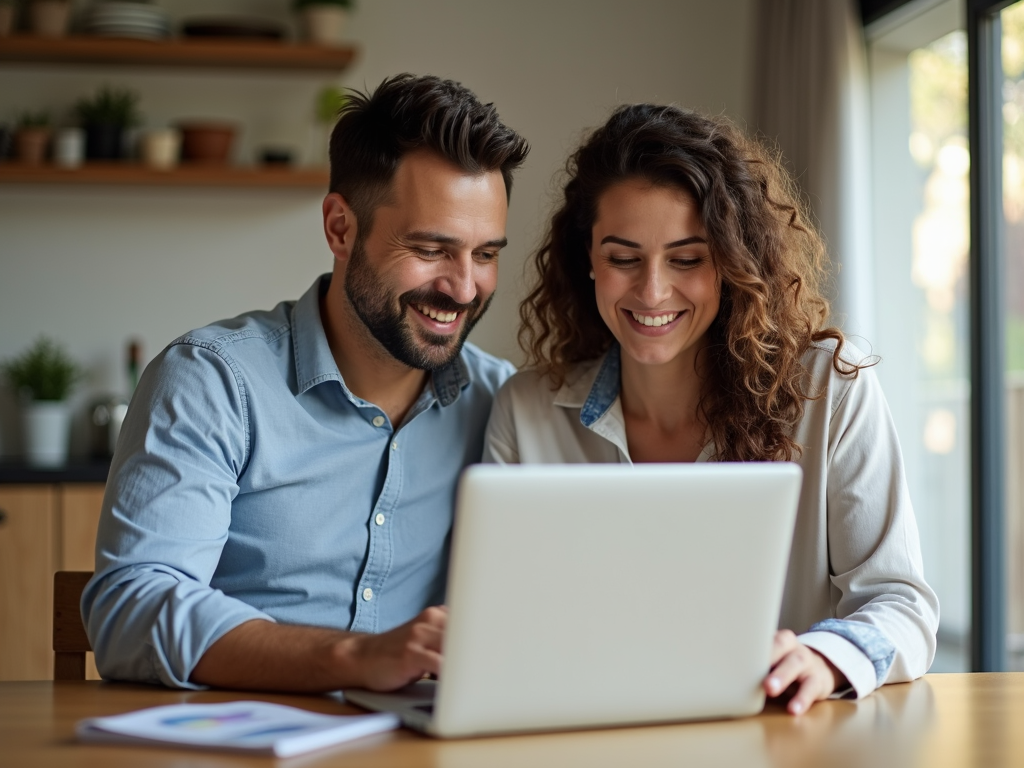 Couple reviewing their budget for fertility treatments.