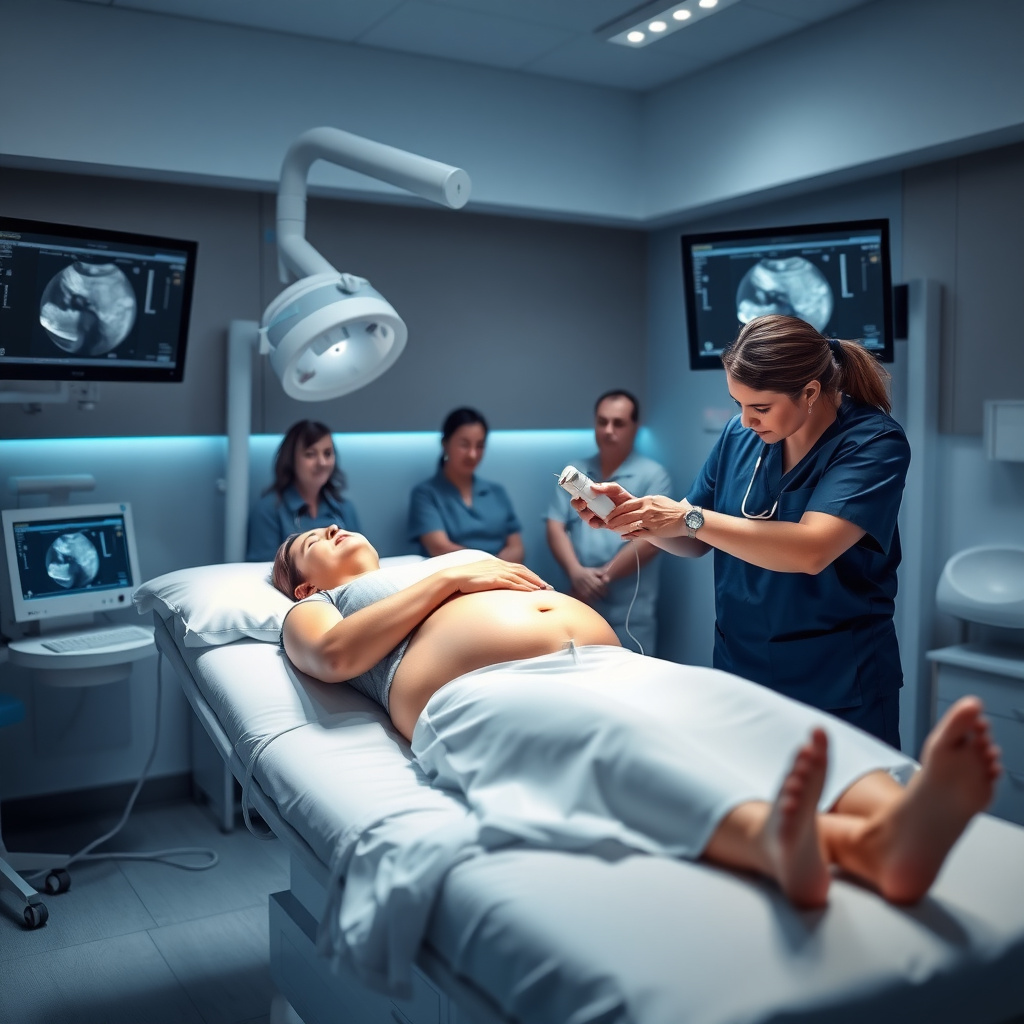 Egg retrieval procedure in fertility clinic