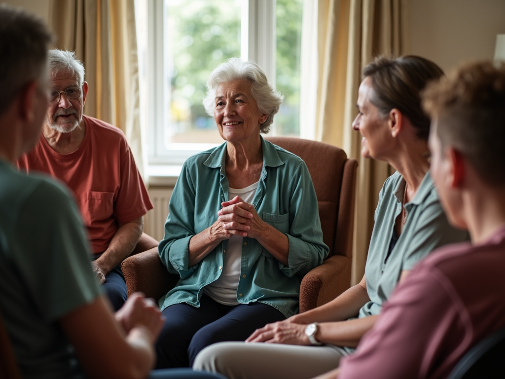 Cancer survivors in a support group.