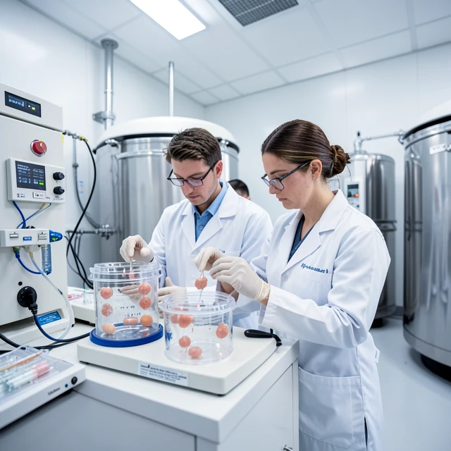 IVF lab where embryos are frozen using advanced vitrification