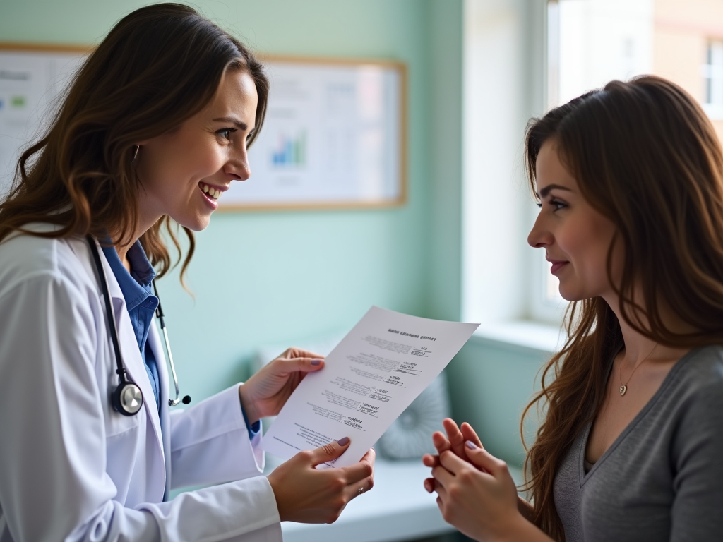 Doctor discussing fertility test