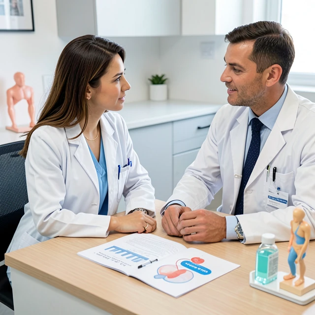 Woman consulting doctor on fertility treatments